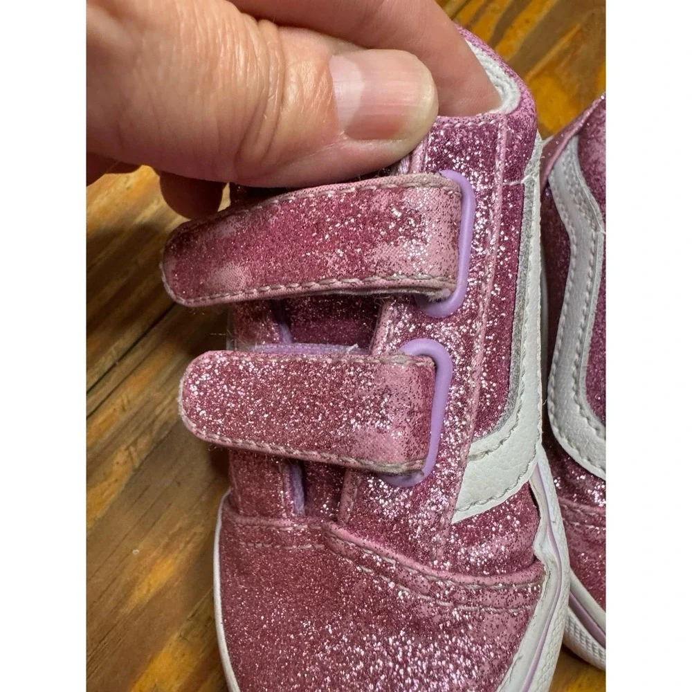 Vans‎ Old Skool Glitter Pink Sneakers Size 5.5